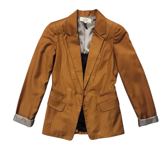 Bershka Jackets & Blazers - Bershka Camel Fitted Blazer - Women’s Size S